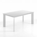 Rechteckiger Tisch bis 220 cm weiß opak Jordy