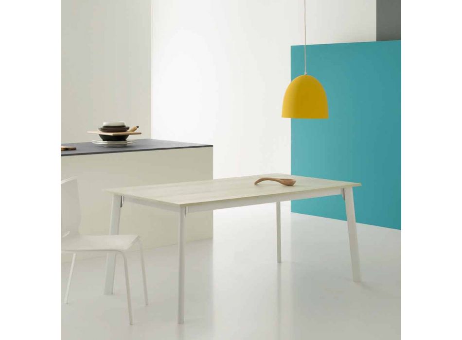 Moderner ausziehbarer rechteckiger Tisch mit 6/8 Sitzplätzen - Sellia Basic Viadurini