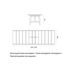 Rechteckiger ausziehbarer Tisch für den Außenbereich aus Teak Made in Italy - Oracle Viadurini