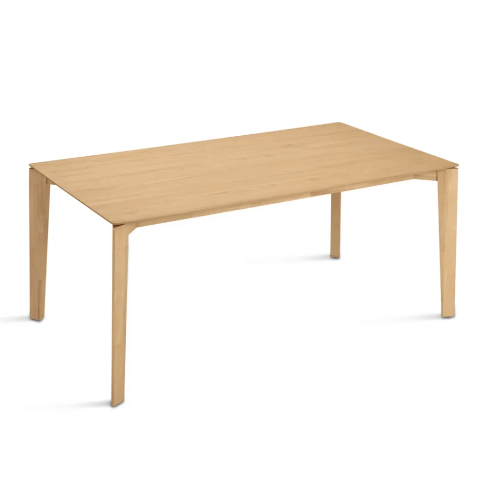 Rechteckiger Achtsitzer-Tisch aus MDF und umweltfreundlichem Holz, verschiedene Ausführungen - Enea Viadurini