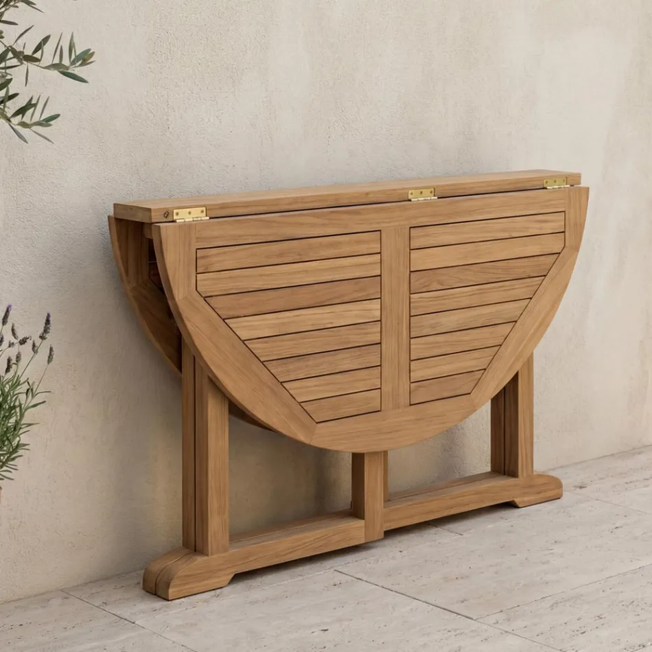 Klappbarer Gartentisch aus Teak - Yggdrasil Viadurini