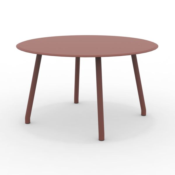 130 cm runder aluminiumtisch für den außenbereich in verschiedenen ausführungen - resplendent