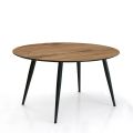 Runder Tisch, ausziehbar auf 150 cm, helles Walnuss-Finish – Capone