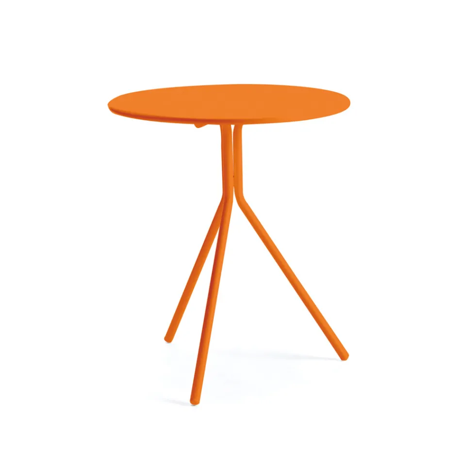 Runder Gartentisch aus verzinktem Stahl Made in Italy - Ralph Viadurini