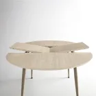 Runder Sechssitzer-Tisch mit MDF-Platte und Metallgestell - Croma Viadurini