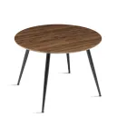 Runder Sechssitzer-Tisch mit MDF-Platte und Metallgestell - Croma Viadurini