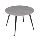 Runder Sechssitzer-Tisch mit MDF-Platte und Metallgestell - Croma Viadurini