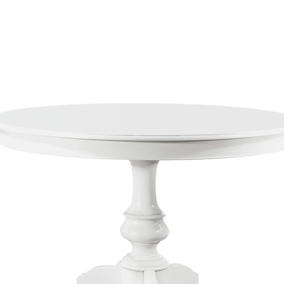 Runder ausziehbarer Wohnzimmertisch aus Holz, hergestellt in Italien – Vittoria Viadurini