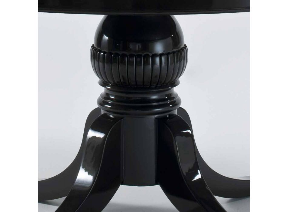 Runder Tisch im klassischen Design aus poliertem Mahagoni, Durchmesser 150cm, Akim Viadurini
