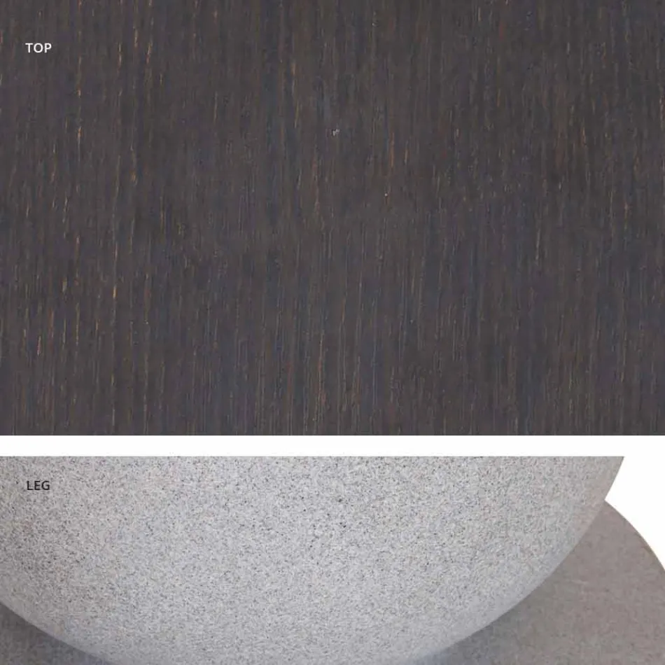 Runder Tisch im klassischen Design mit Platte aus Ø140 und HPL - 19. Jahrhundert von Slide Viadurini