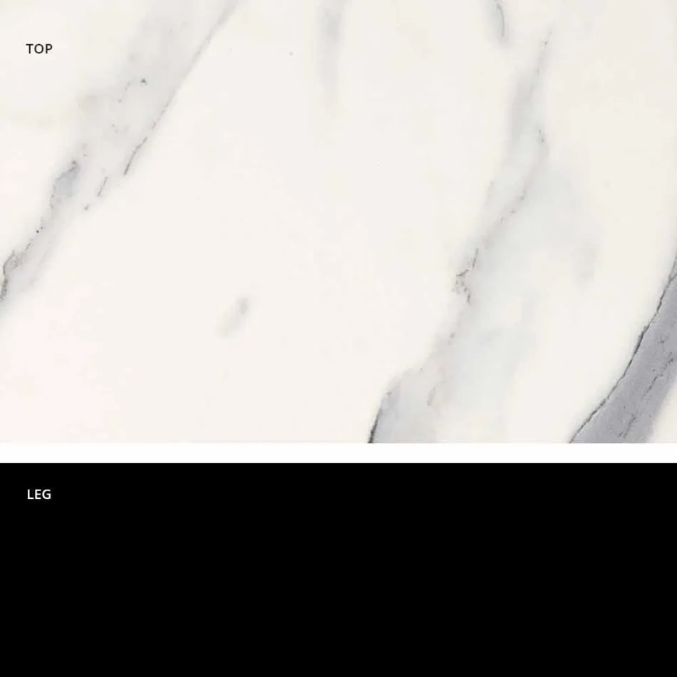 Runder Tisch im klassischen Design mit Platte aus Ø140 und HPL - 19. Jahrhundert von Slide Viadurini