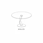 Runder Tisch in modernem Design aus extra klarem Glas made in Italy - Akka Viadurini