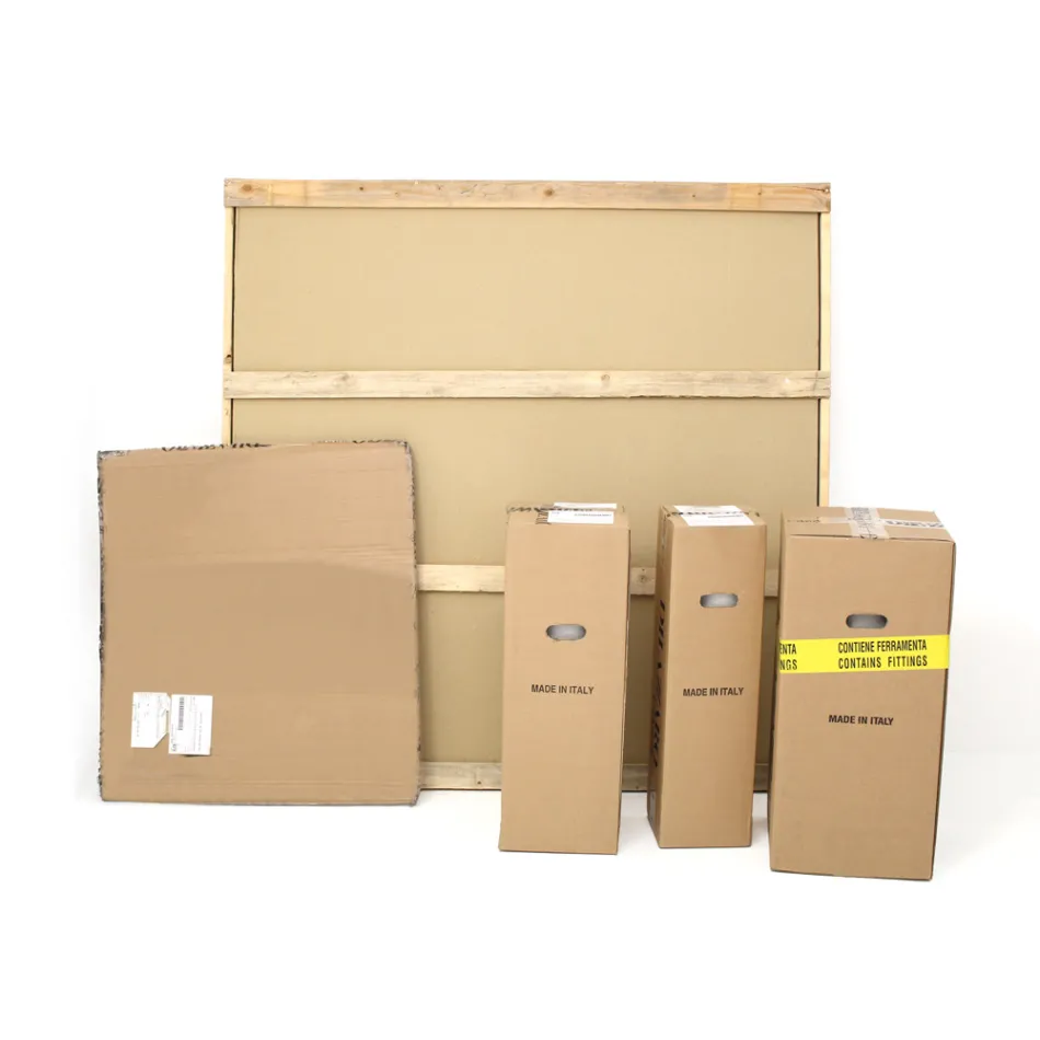 Fester runder Tisch mit Keramikplatte, hergestellt in Italien – Schere Viadurini