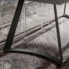 Esstisch mit entrindeter Eichenplatte, hergestellt in Italien – Pinocchio Viadurini