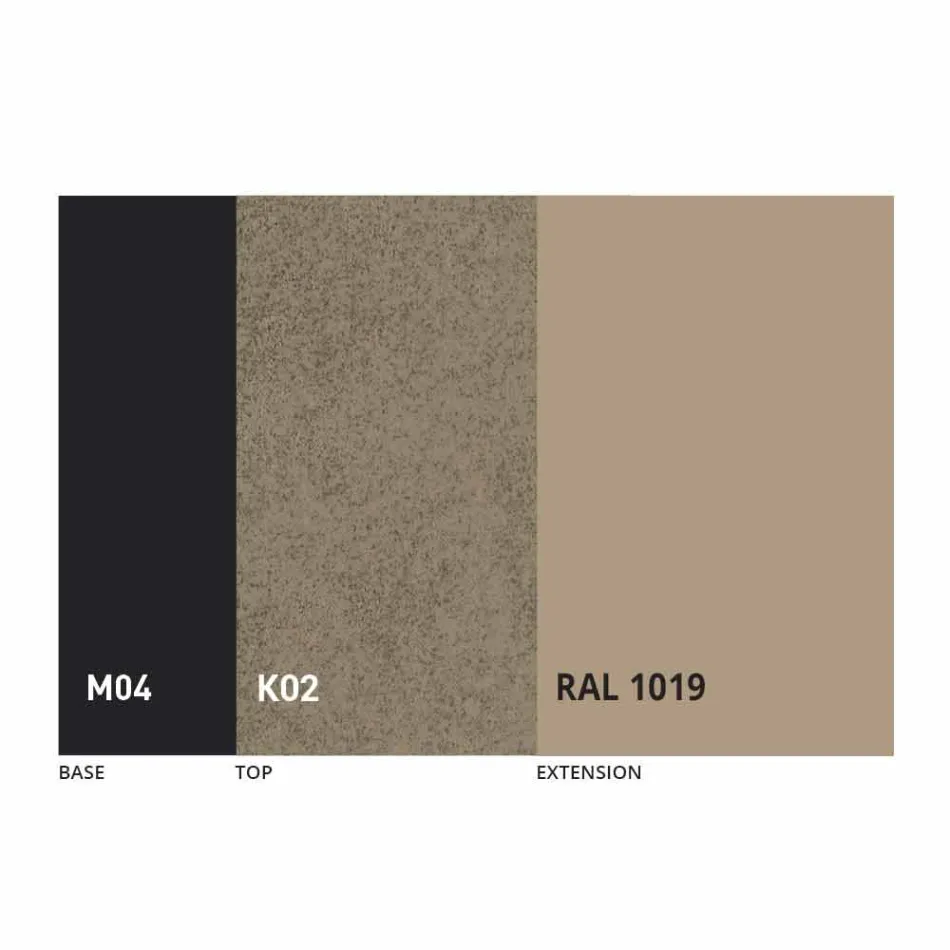 Runder Esstisch ausziehbar bis 165 cm mit Keramikplatte - Pistolero Viadurini