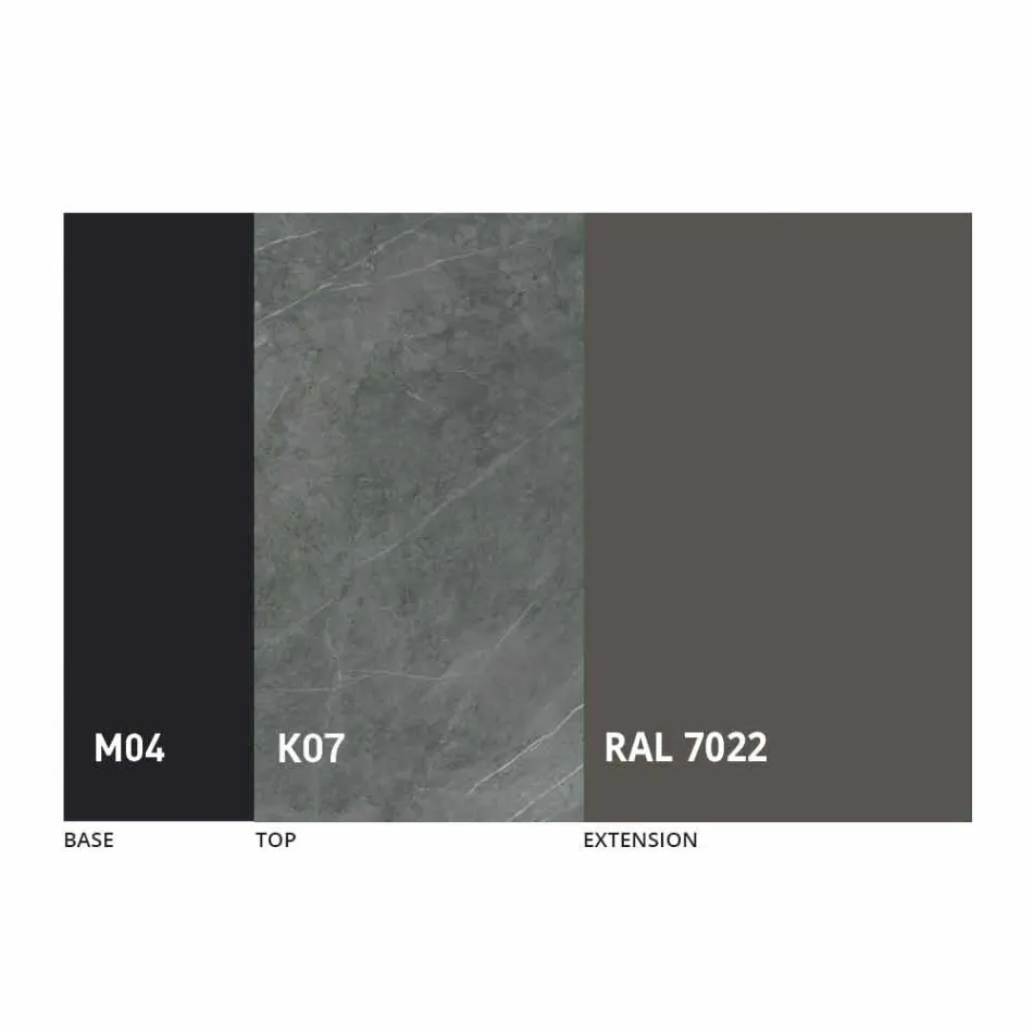 Runder Esstisch ausziehbar bis 165 cm mit Keramikplatte - Pistolero Viadurini