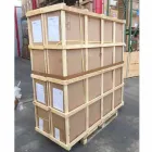 Runder Tisch aus echtem Tisch aus Teakholz und Massivholz für den Außenbereich Viadurini