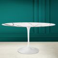 Tulpentisch Eero Saarinen H 74 Oval aus Keramik Invisible Select Made in Italy - Scharlachrot