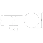 Tulpentisch Eero Saarinen H 73 aus Keramik Entzo Made in Italy - Scharlachrot Viadurini