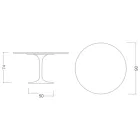 Tulpentisch Eero Saarinen H 73 aus Keramik Entzo Made in Italy - Scharlachrot Viadurini