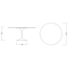 Tulpentisch Eero Saarinen H 73 aus Keramik Entzo Made in Italy - Scharlachrot Viadurini