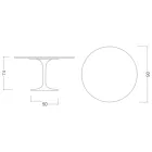 Tulpentisch Eero Saarinen H 73 aus Keramik Kira Made in Italy - Scharlachrot Viadurini