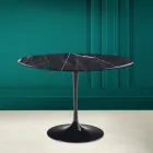 Tulpentisch Eero Saarinen H 73 aus Keramik Marquinia Made in Italy - Scharlachrot Viadurini
