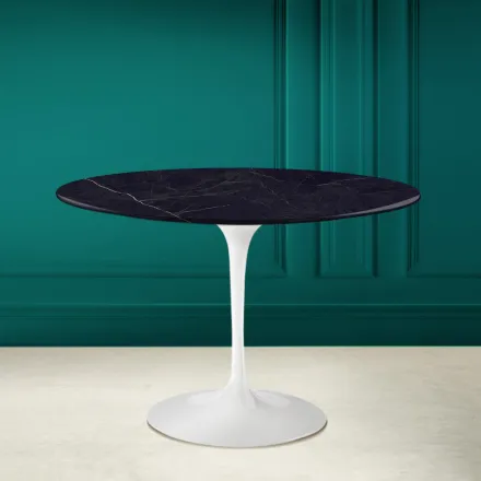 Tulpentisch Eero Saarinen H 73 aus Keramik Noir Laurent Made in Italy - Scharlachrot Viadurini