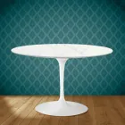 Tulpentisch Eero Saarinen H 73 aus Keramik Rem Made in Italy - Scharlachrot Viadurini