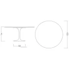 Tulpentisch Eero Saarinen H 73 aus Keramik Sirius Made in Italy - Scharlachrot Viadurini