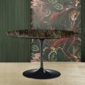 Tulip Eero Saarinen H 73 Tisch aus dunklem Emperador-Marmor, hergestellt in Italien – Scarlet