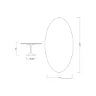 Tulpentisch Eero Saarinen H 73 Oval in Diamant Creme Keramik Made in Italy - Scharlachrot Viadurini