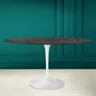 Tulpentisch Eero Saarinen H 73 Oval aus Keramik Noir Desire Made in Italy - Scharlachrot Viadurini