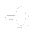 Tulpentisch Eero Saarinen H 73 Oval aus Keramik Rem Made in Italy - Scharlachrot Viadurini