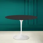 Tulpentisch Eero Saarinen H 73 Rund aus Keramik Noir Soft Made in Italy - Scharlachrot Viadurini