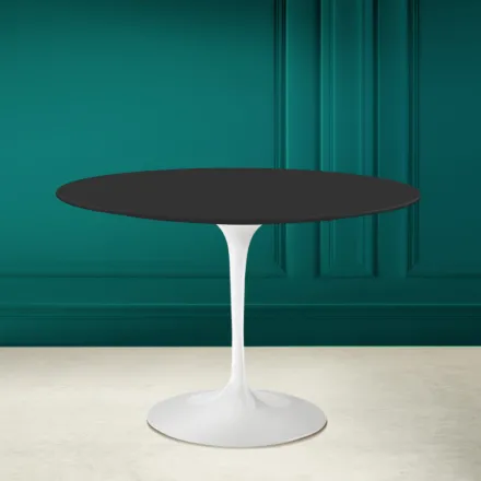 Tulpentisch Eero Saarinen H 73 Rund aus Keramik Noir Soft Made in Italy - Scharlachrot Viadurini
