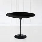Eero Saarinen H 73 Runder Tulpentisch aus schwarzem Flüssiglaminat Made in Italy - Scharlachrot Viadurini