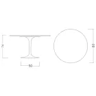 Tulpentisch Eero Saarinen H 73 Rund in absolutem Schwarz Made in Italy - Scharlachrot Viadurini