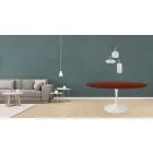 Eero Saarinen Tulip Tisch H 73 Rund in Palisander gebeizt Eiche Made in Italy - Scharlachrot Viadurini