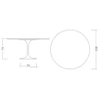 Eero Saarinen Tulip Tisch H 74 mit weißer MDF-Platte aus Flüssiglaminat - Scharlachrot Viadurini