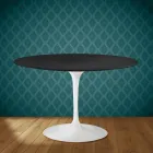 Eero Saarinen Tulip Tisch H 74 in Domoos Keramik Made in Italy - Scharlachrot Viadurini