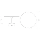 Tulpentisch Eero Saarinen H 74 aus Carrara-Marmor Made in Italy - Scharlachrot Viadurini