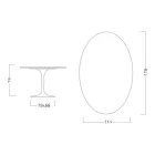 Eero Saarinen Tulpentisch H 74 Oval aus Salina-Keramik, hergestellt in Italien - Scharlachrot Viadurini