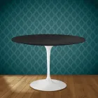 Eero Saarinen Tulpentisch H 74 Rund aus Keramik Domoos Made in Italy - Scharlachrot Viadurini
