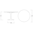 Eero Saarinen H 74 Runder Tulpentisch aus weißem Flüssiglaminat Made in Italy - Scharlachrot Viadurini