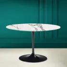 Tulip Tabelle Saarinen H 73 Runde Keramik unsichtbar wählen Made in Italy - Scarlet Viadurini