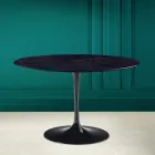 Tulpentisch Saarinen H 73 Rund Keramik Noir Laurent Made in Italy - Scharlachrot Viadurini