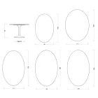 Saarinen Tulip Tisch H 74 cm in Matt Florim Statuario Ceramica – Scarlet Viadurini