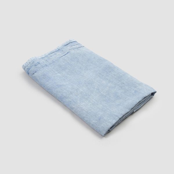 Blaues schweres leinen-badetuch, von luxus und italienischem design - jojoba