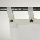 Weißer heller Leinenvorhang mit italienischen Luxus-Designknöpfen – Geogeo Viadurini